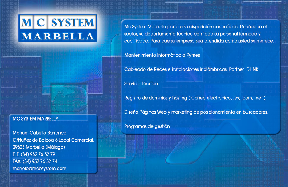 MC System Marbella- Servicios Inform�ticos en la Costa del Sol